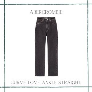 Abercrombie Curve Love Ultra High Rise Ankle Straight Jean